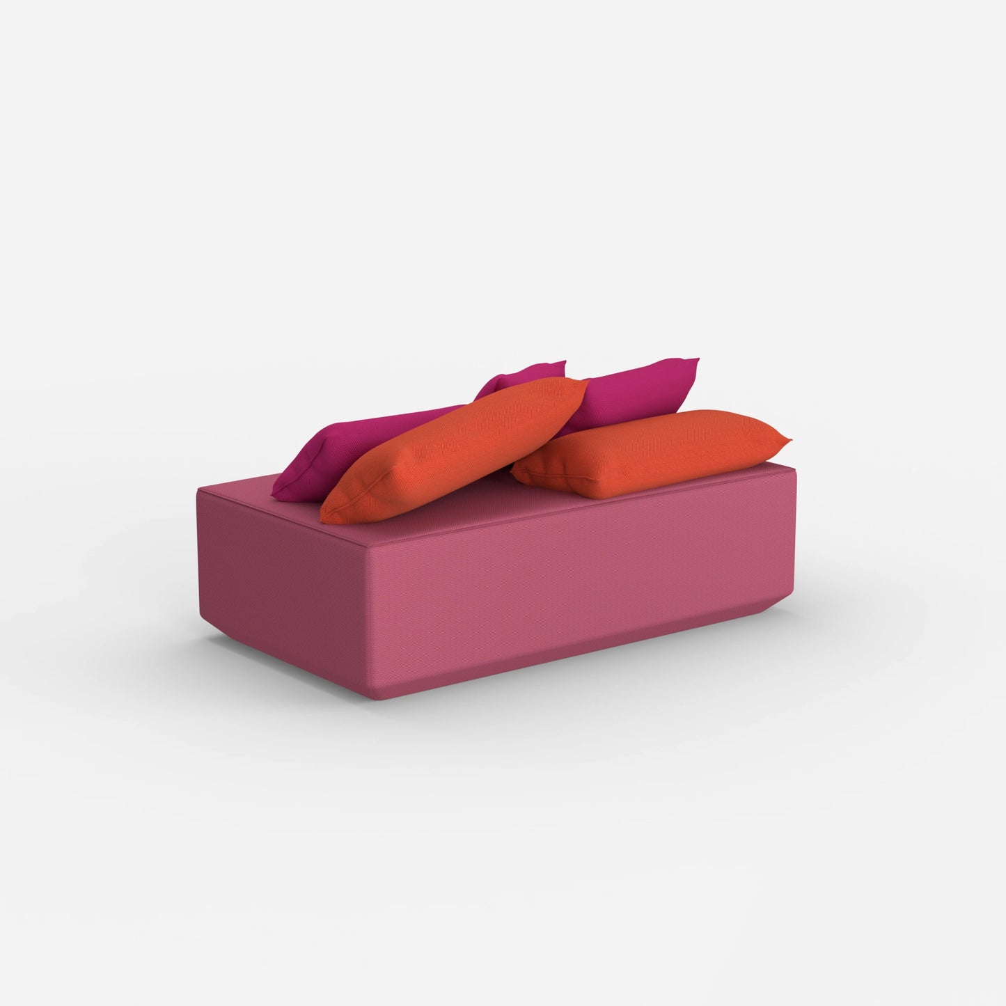 Modularer Sitzpouf von hinten