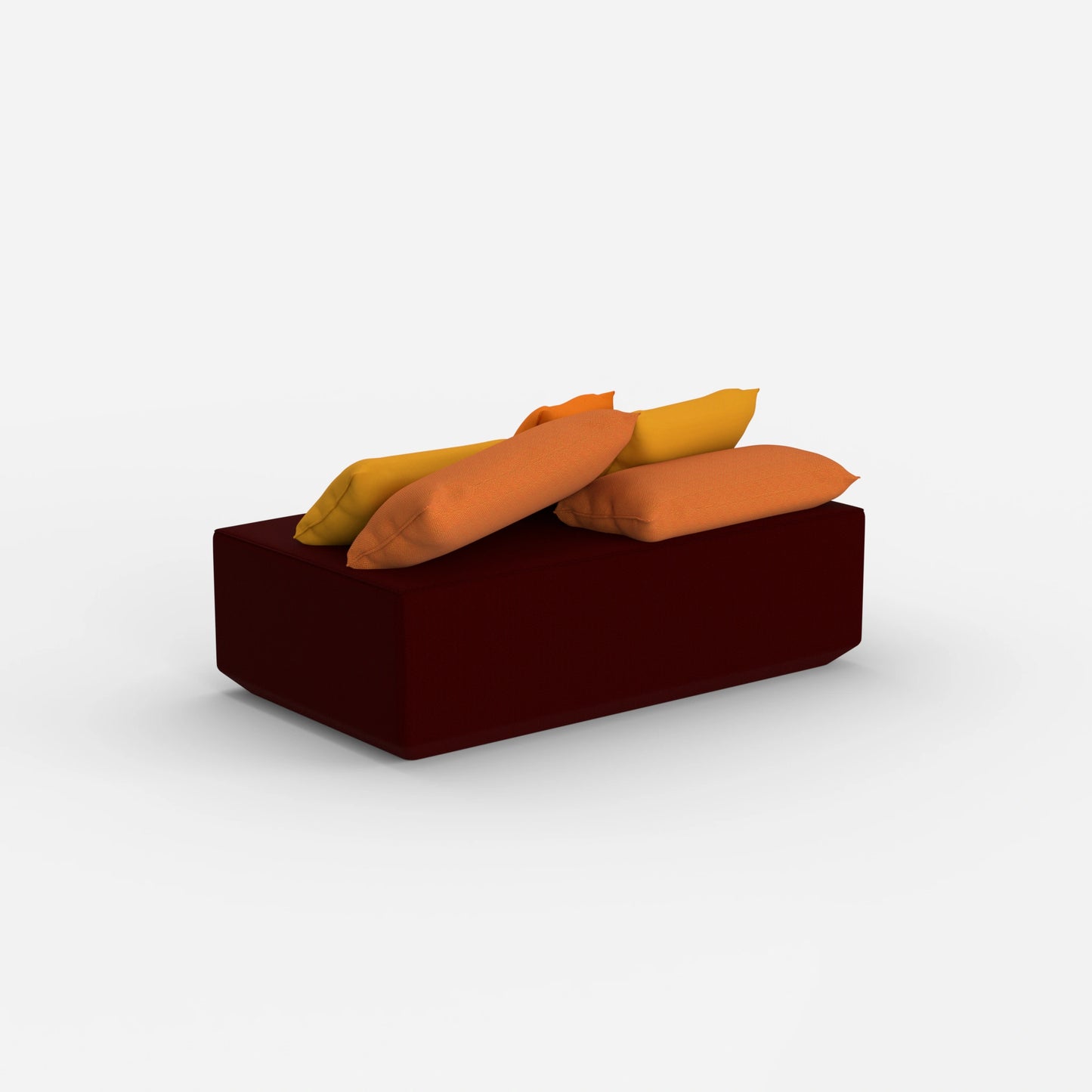 Modularer Sitzpouf von hinten
