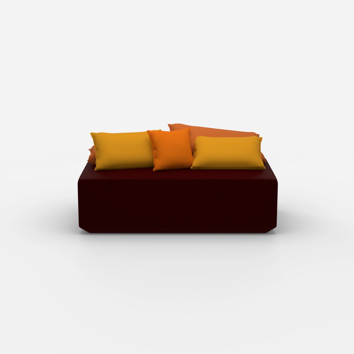 Modularer Sitzpouf von vorne