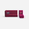 Modulares 2er Sofa mit Recamiere von vorne