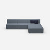 Canapé d'angle modulaire bleu de face
