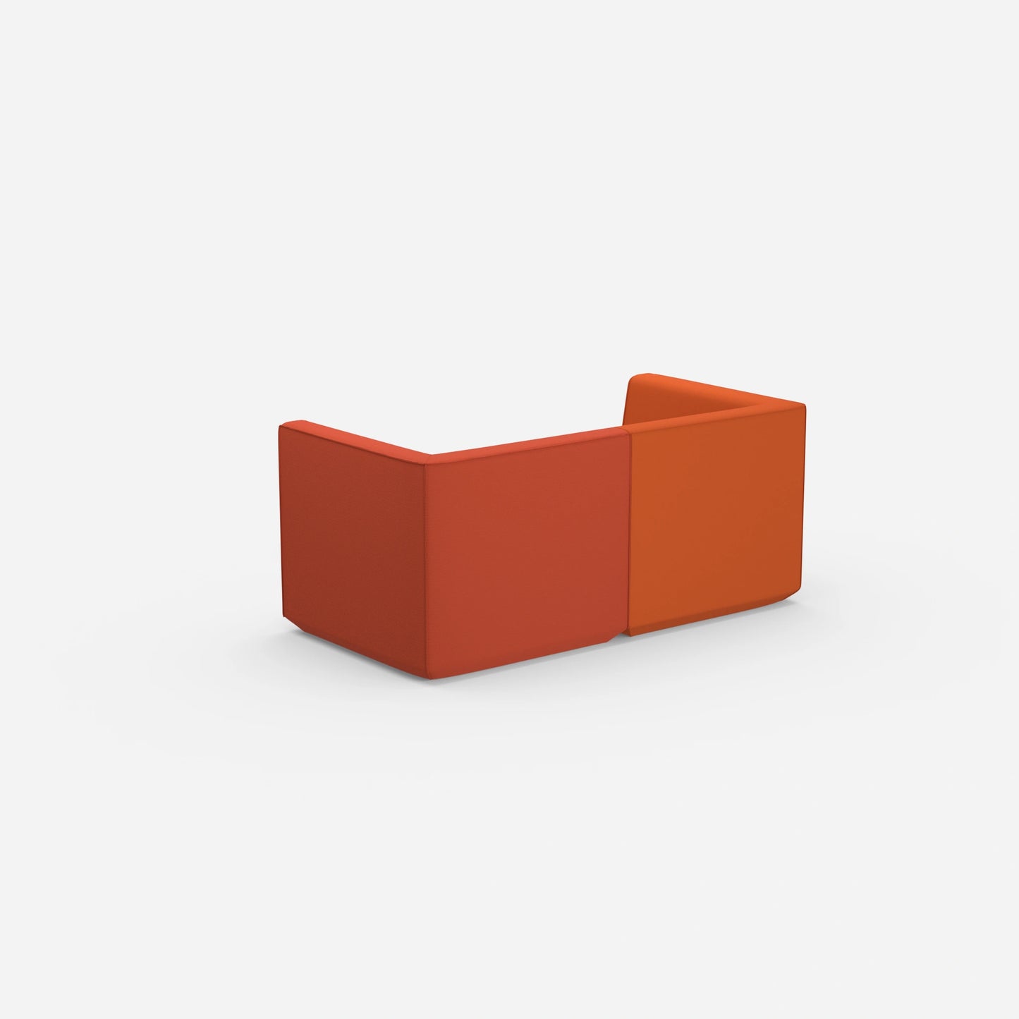 Modulares Ecksofa für kleine Räume von hinten