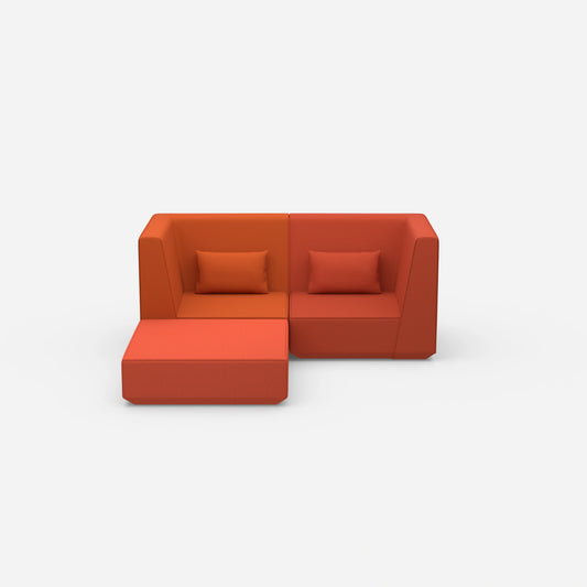 Modulares Ecksofa für kleine Räume von vorne