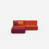 Modulares Ecksofa ohne Armlehne von vorne