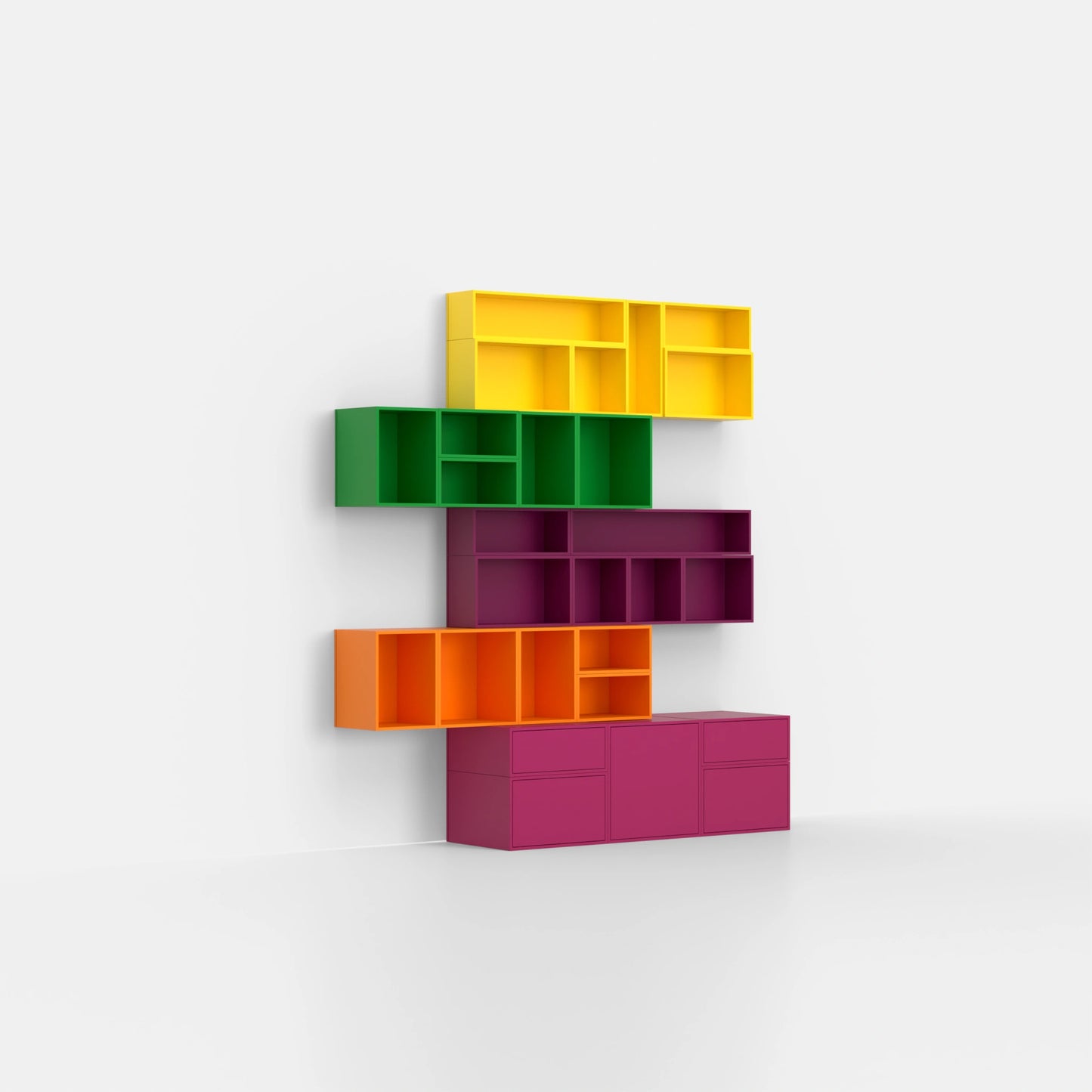Modulares Regal RK086 von der rechten Seite