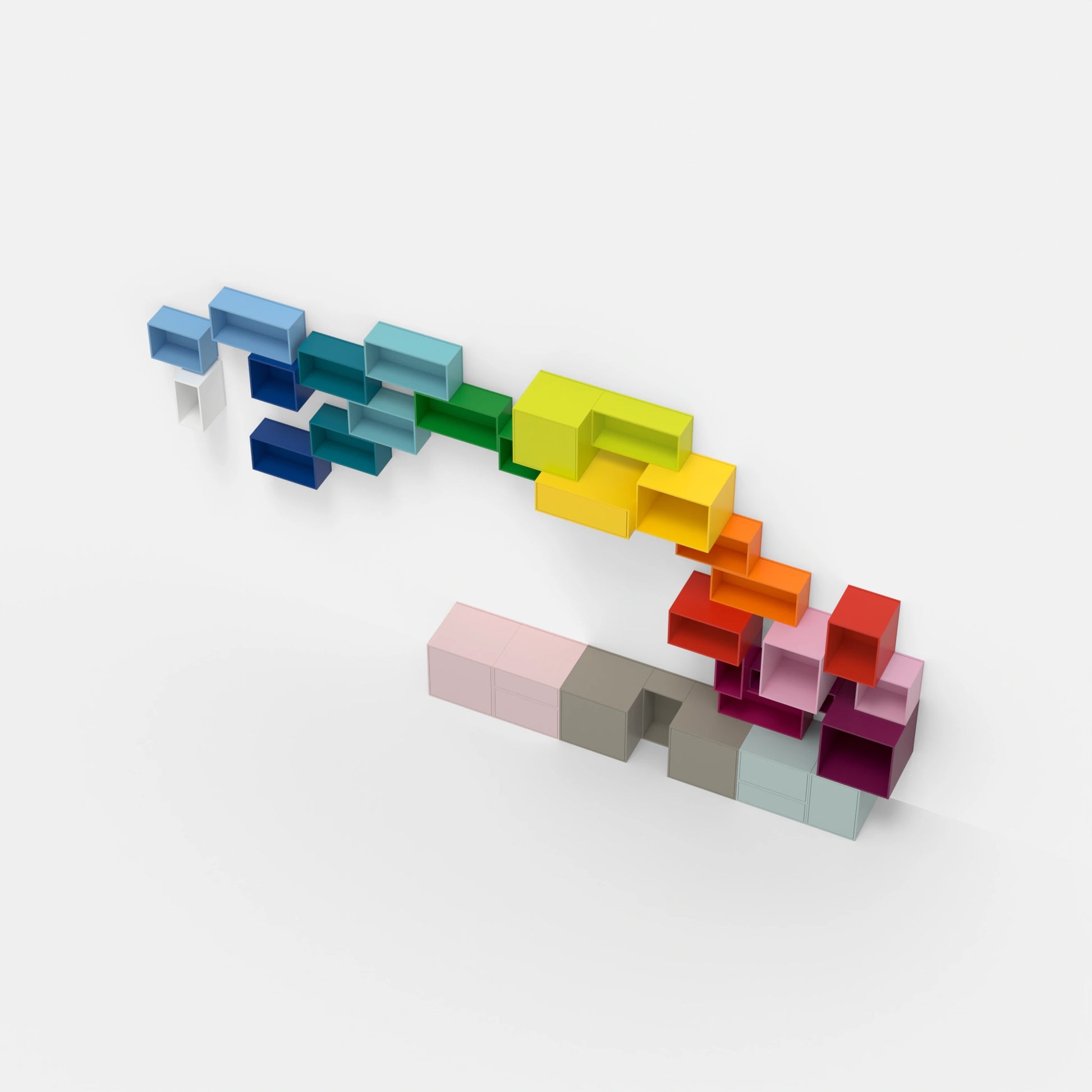 Modular shelving RK1132 from above