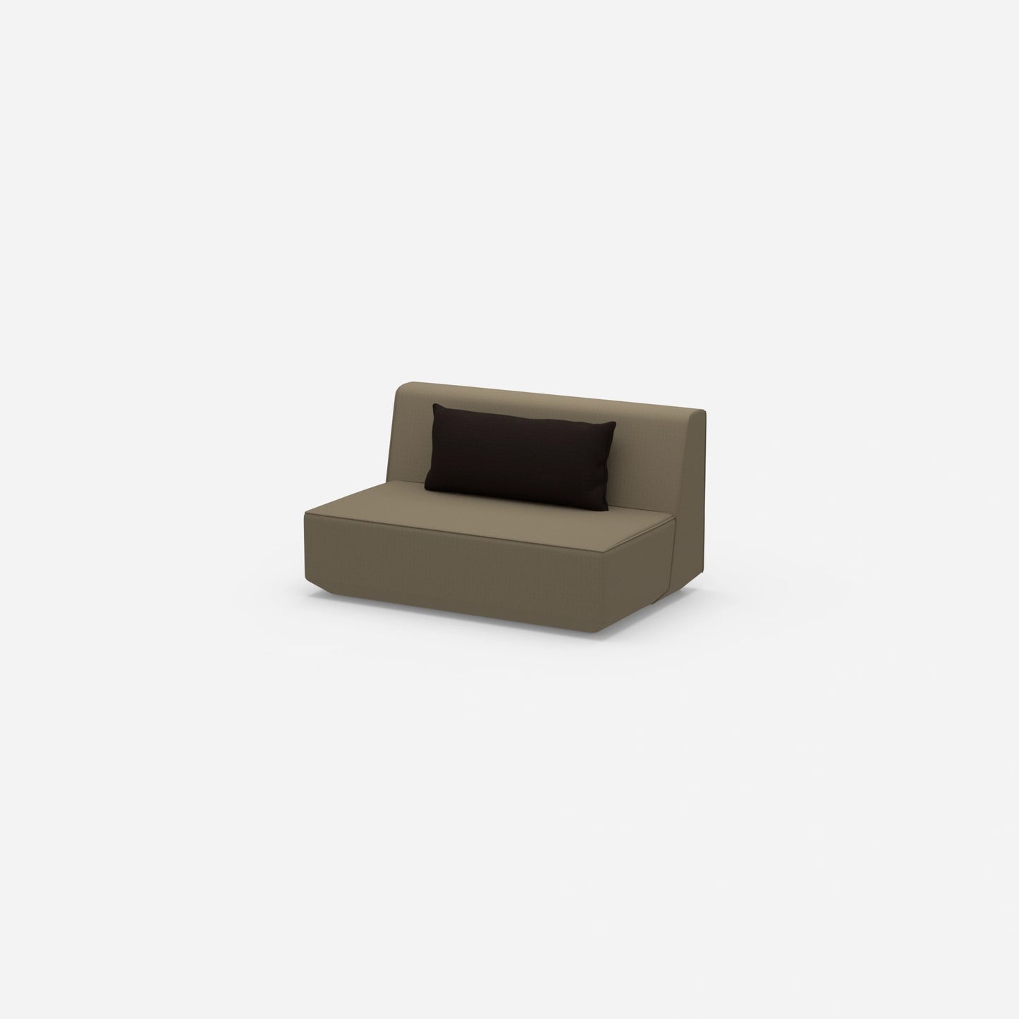 Modular sofa 120 cm wide from the side