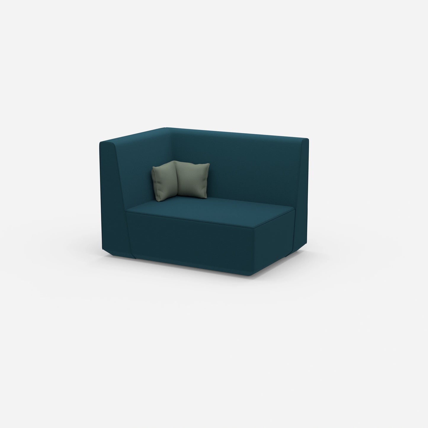 Modulares Sofa 140 cm breit von der Seite