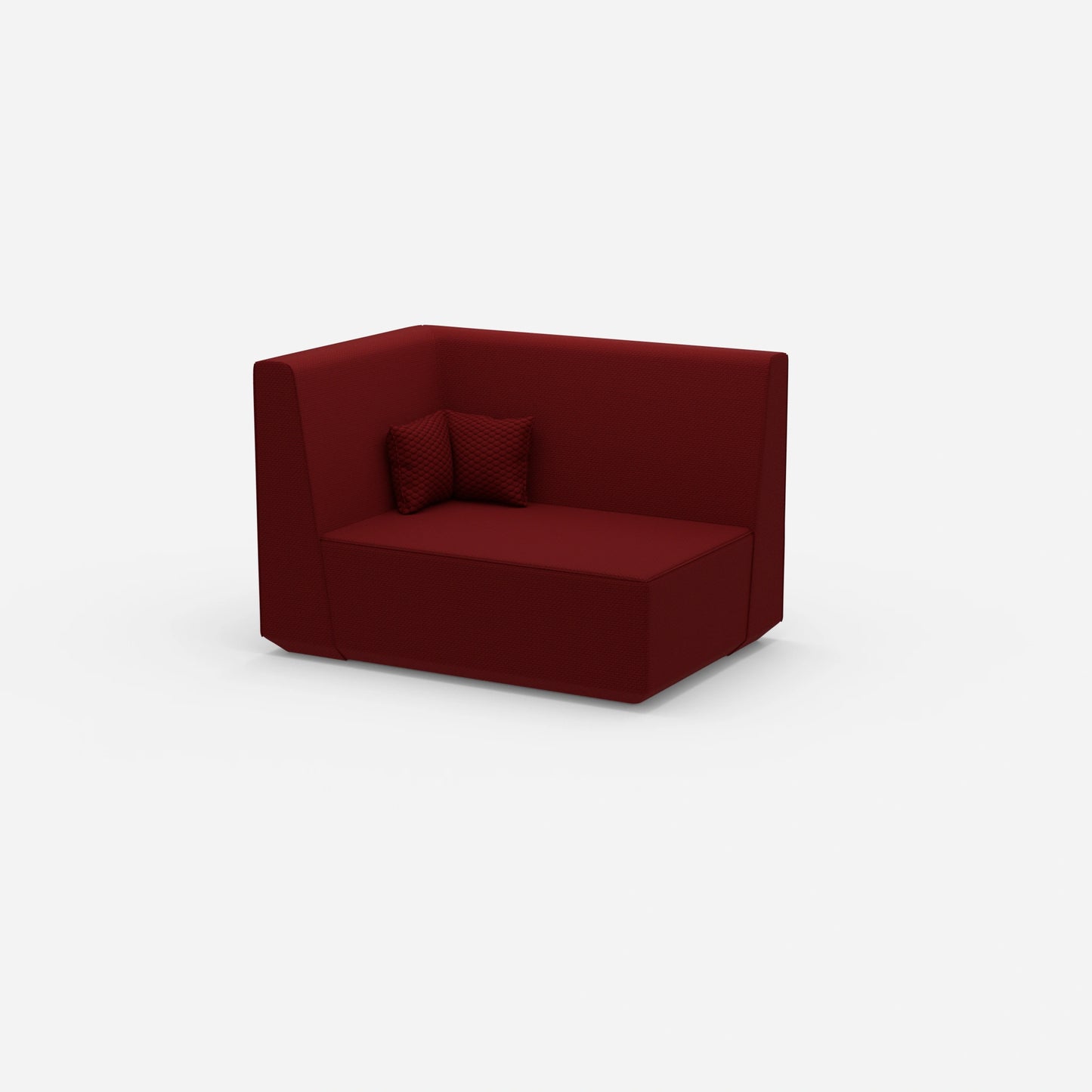 Modulares Sofa 140 cm breit von der Seite