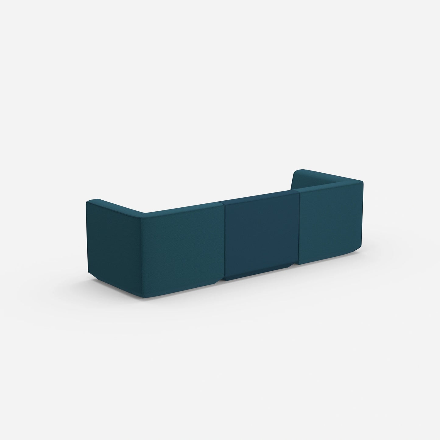 Modulares Sofa in Blau von hinten