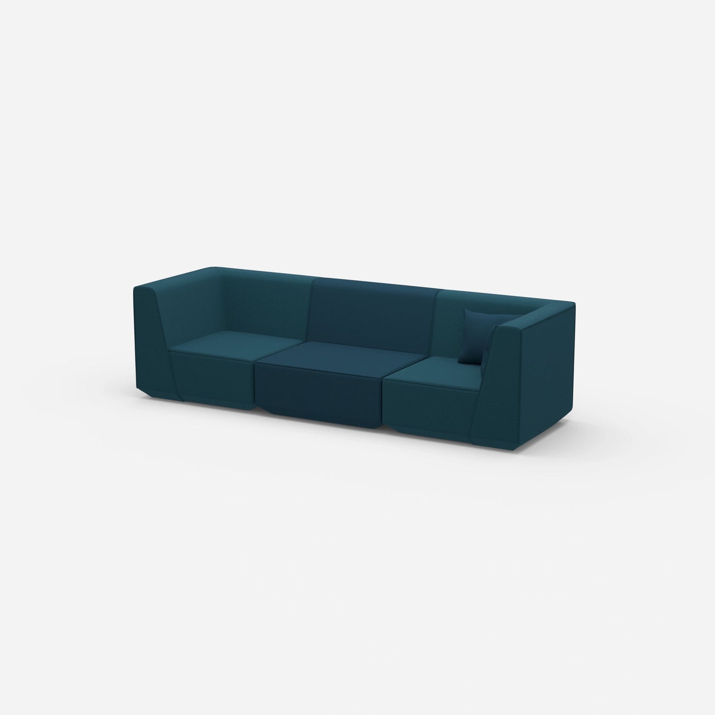 Modulares Sofa in Blau von der Seite