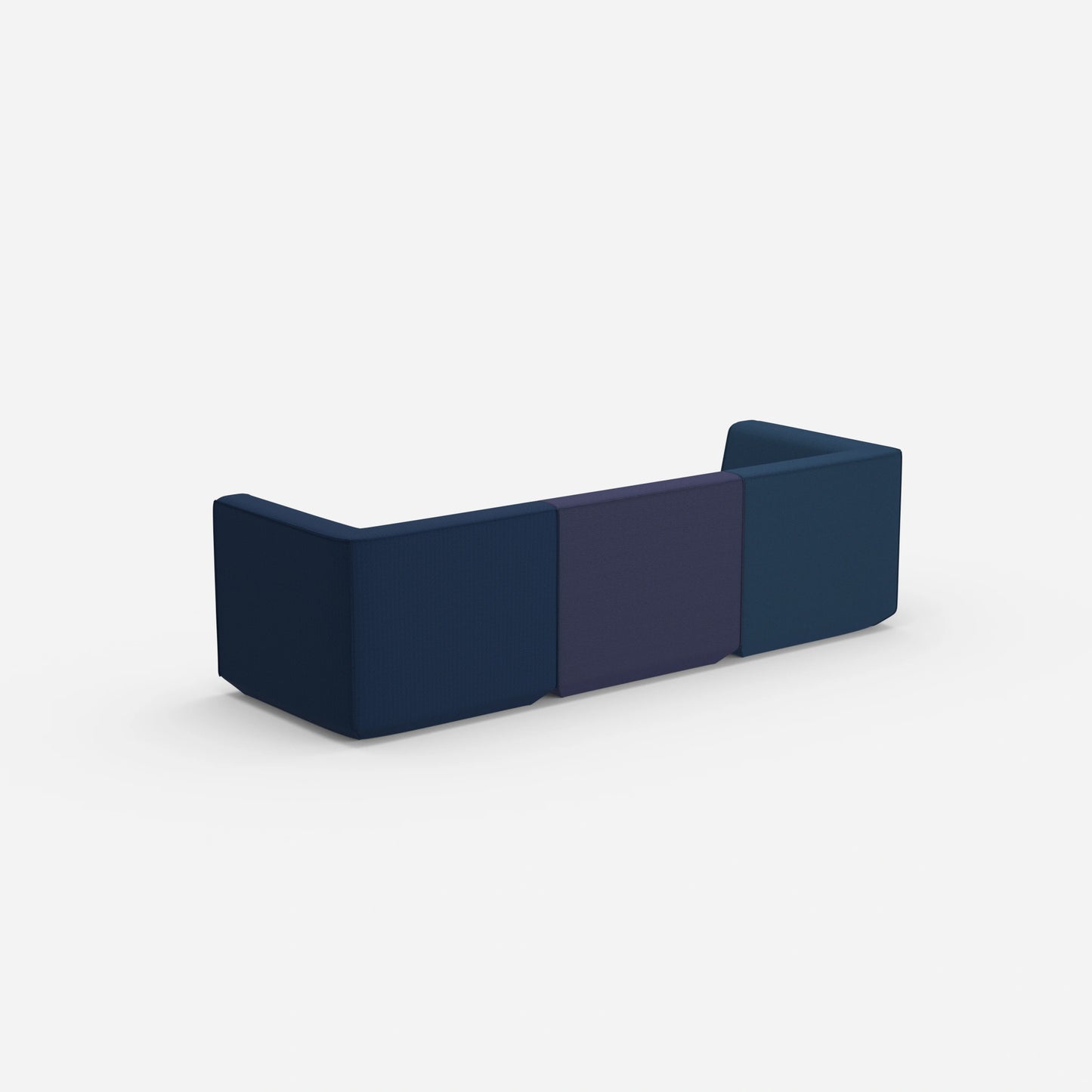 Modulares Sofa in Blau von hinten