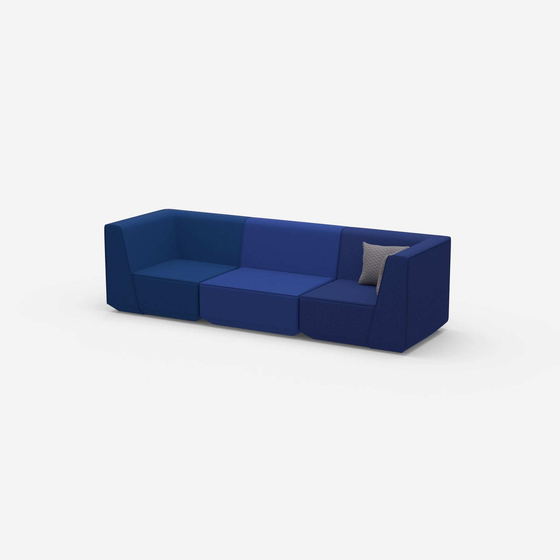 Modulares Sofa in Blau von der Seite