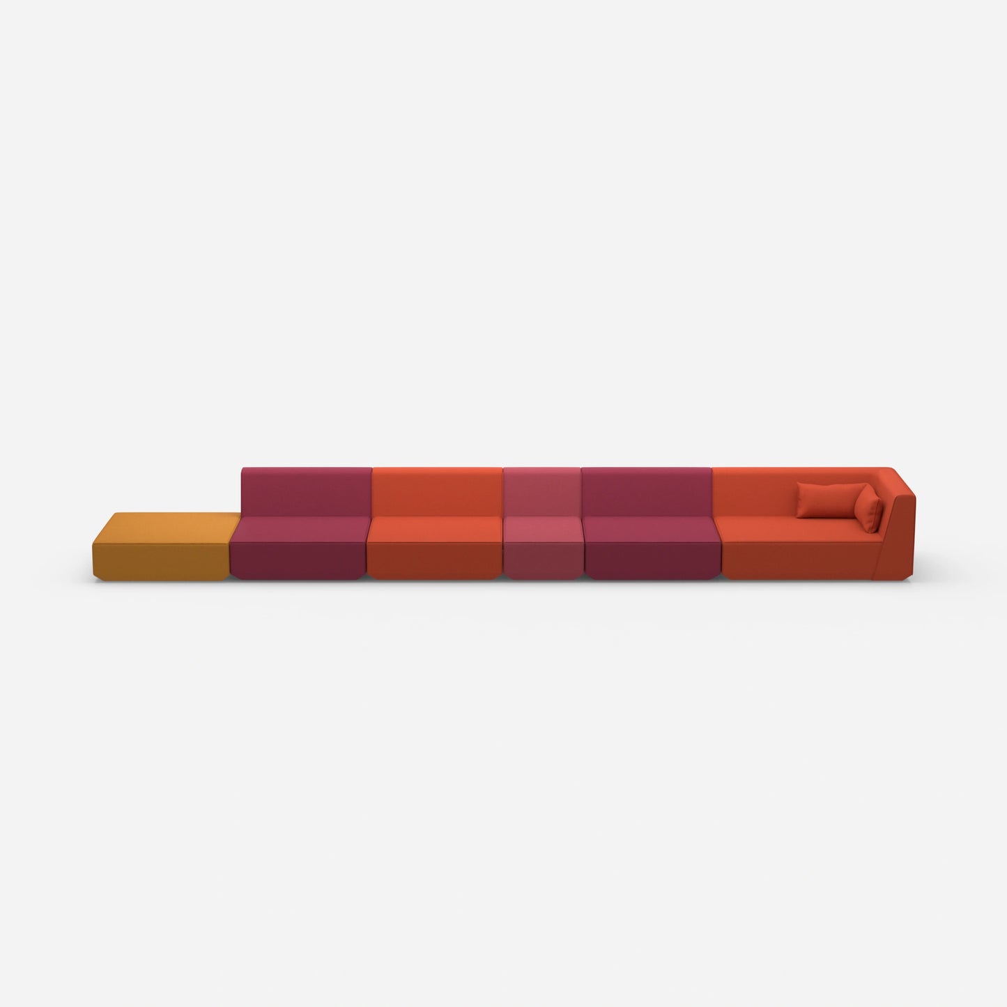 Modulares Sofa minimalistisch von vorne