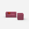 Modulares Sofa mit Sessel von vorne