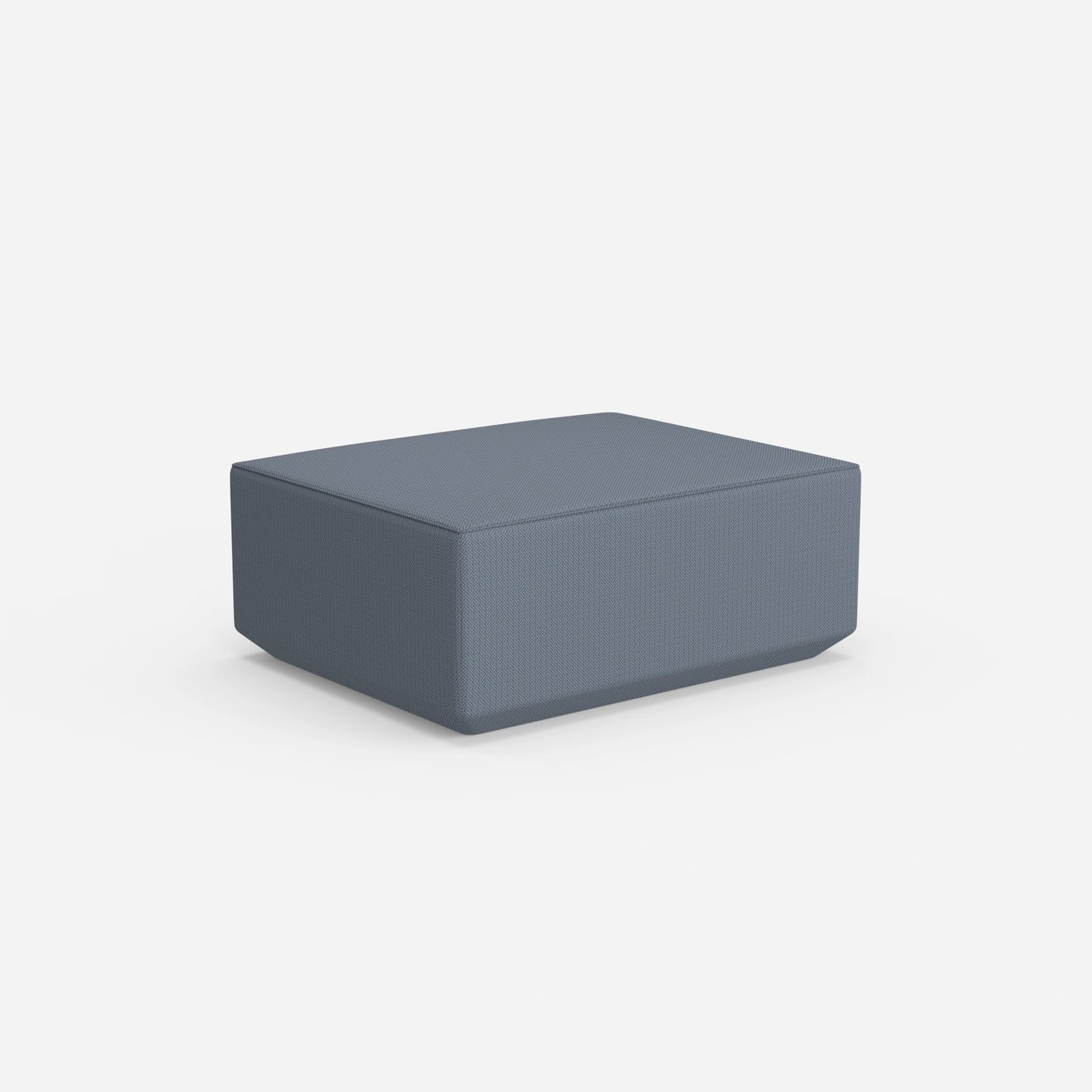 Pouf blau von hinten