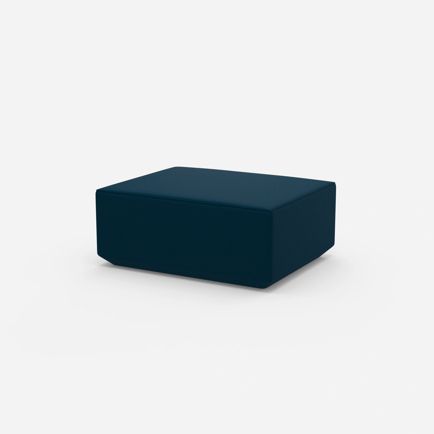 Pouf blau von der Seite