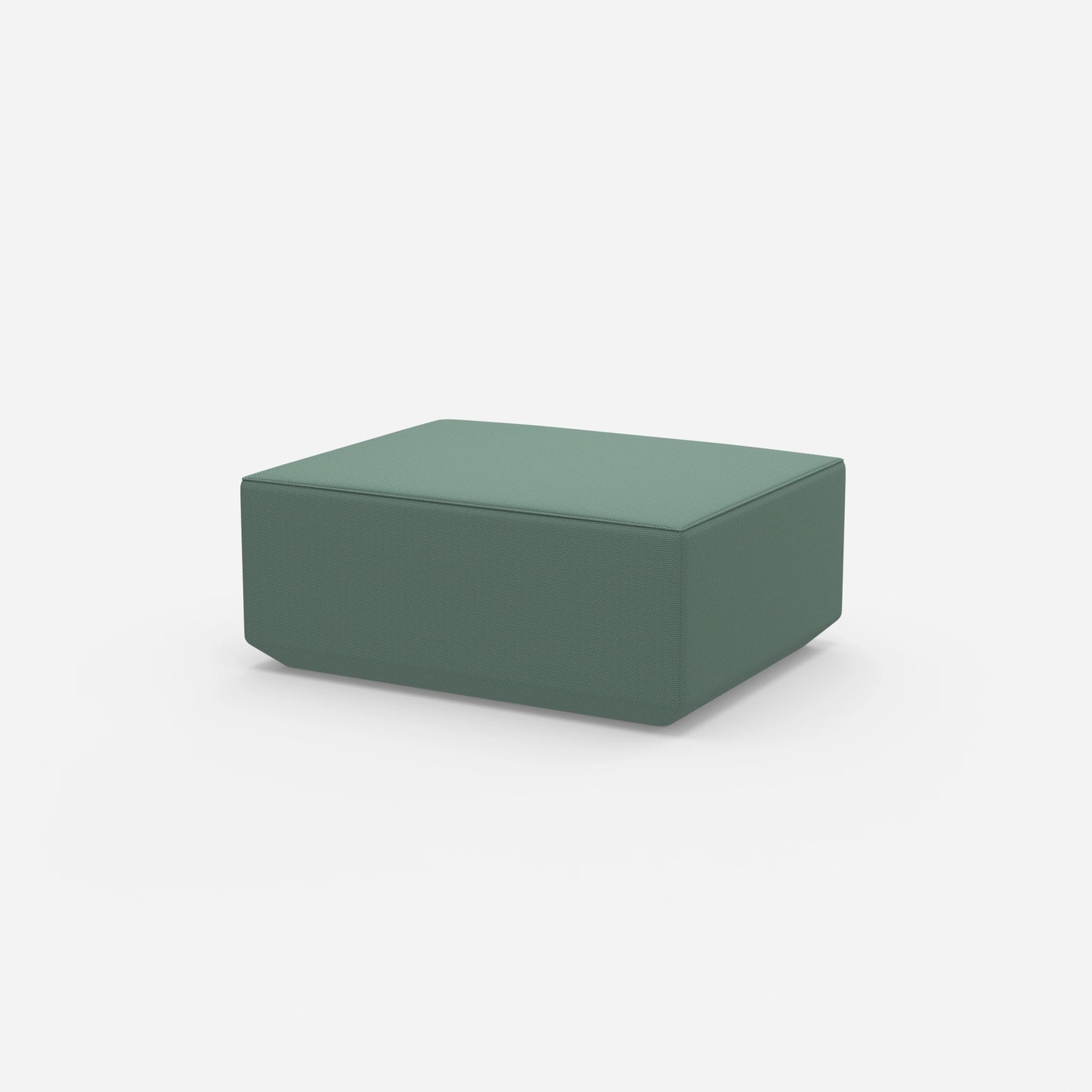 Pouf blau von der Seite