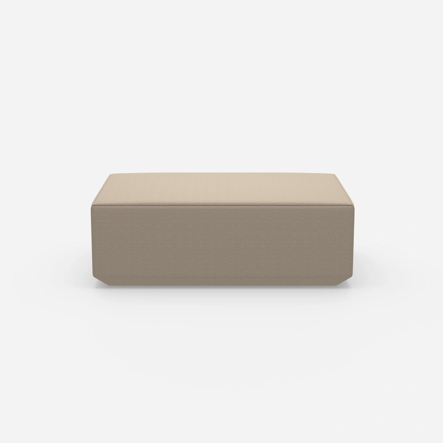 Pouf in Beige von vorne