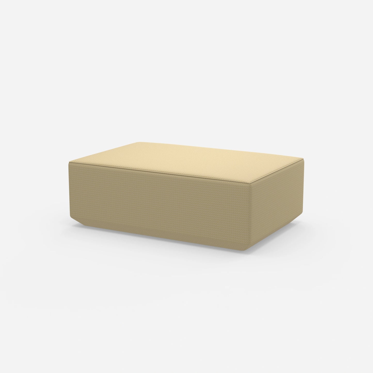 Pouf in Beige von der Seite