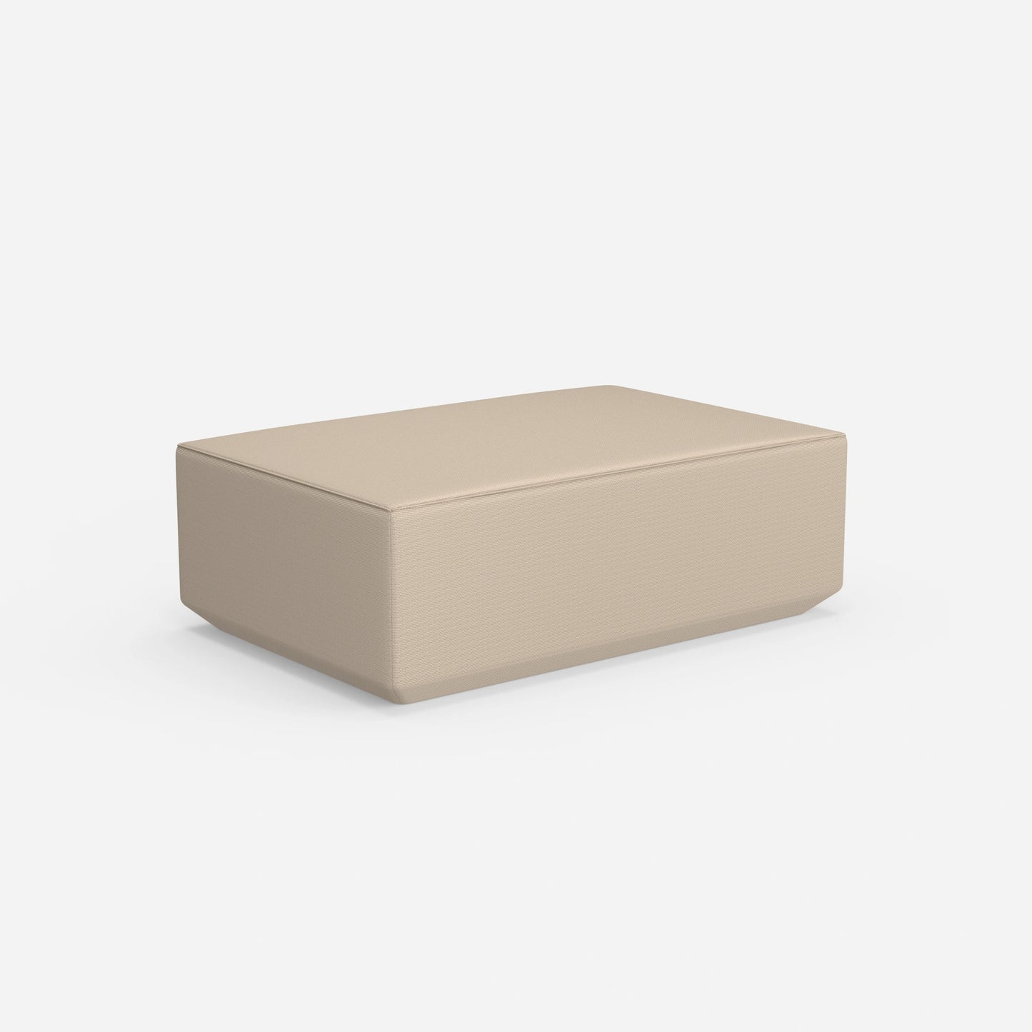 Pouf in Beige von hinten