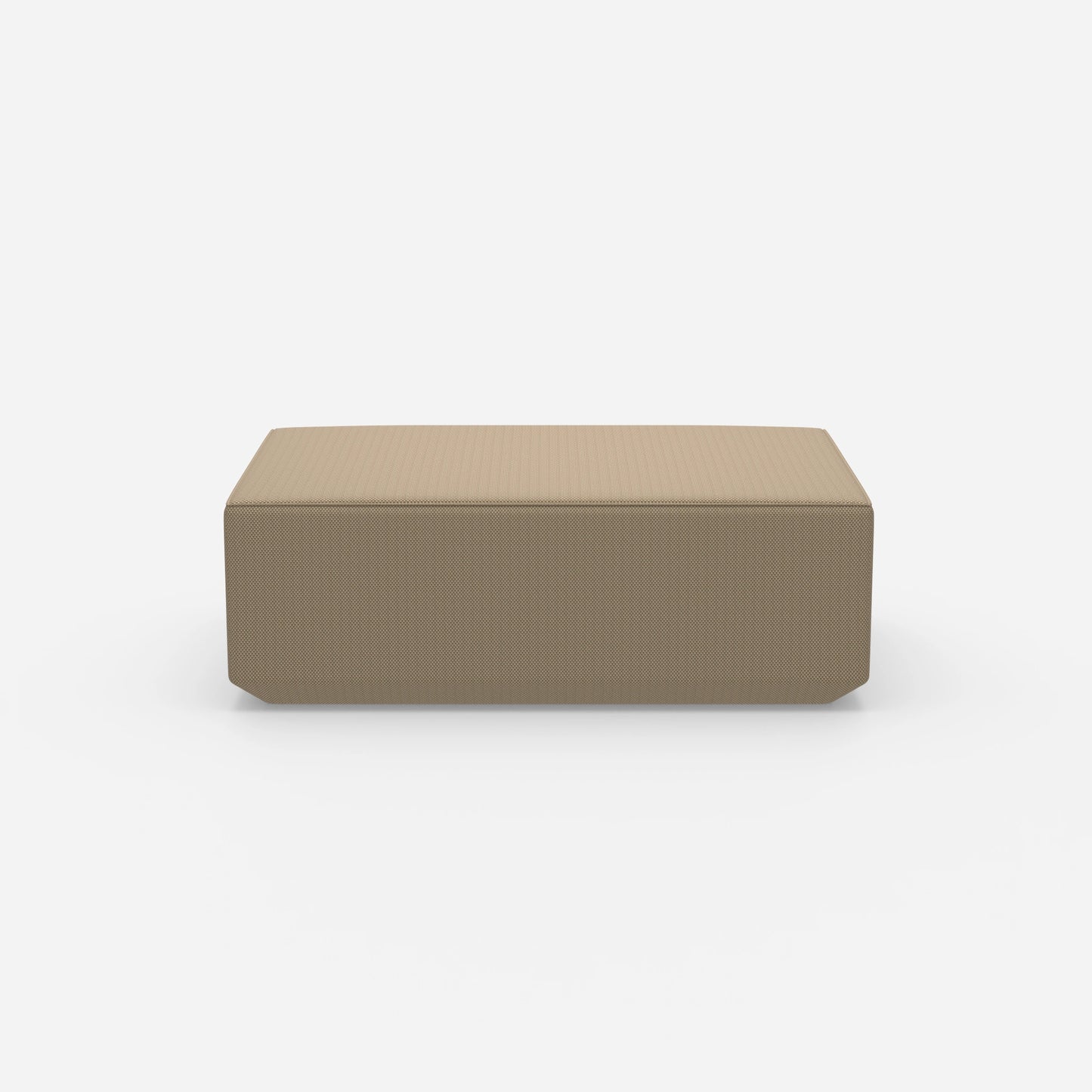 Pouf in Beige von vorne