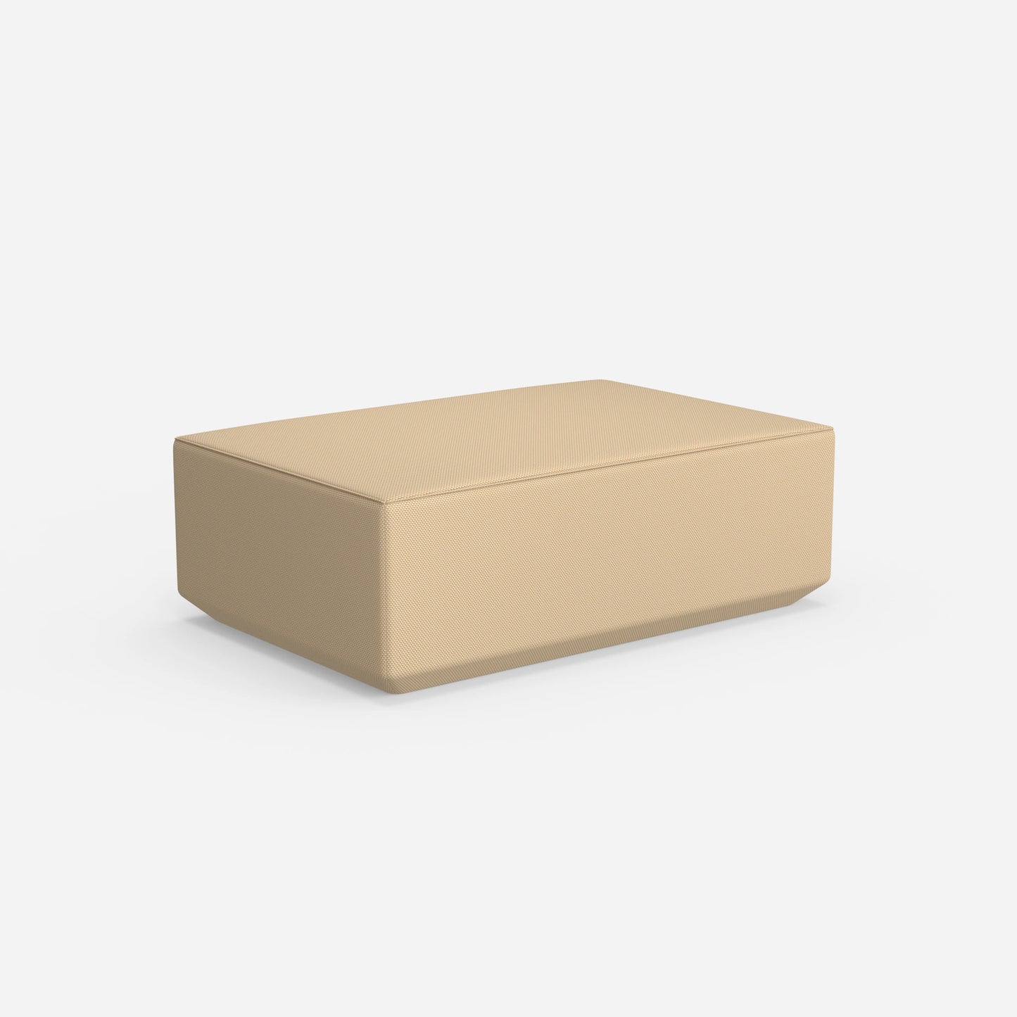 Pouf in Beige von hinten