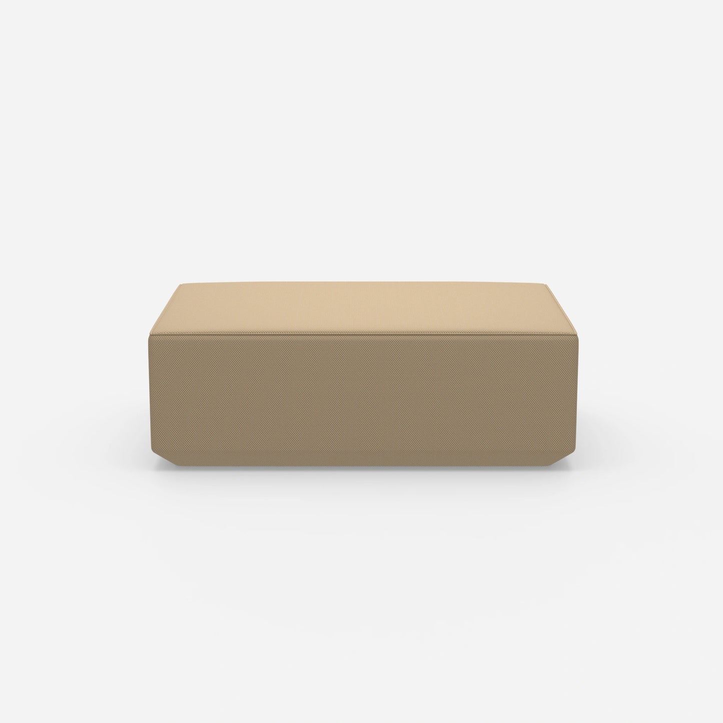 Pouf in Beige von vorne