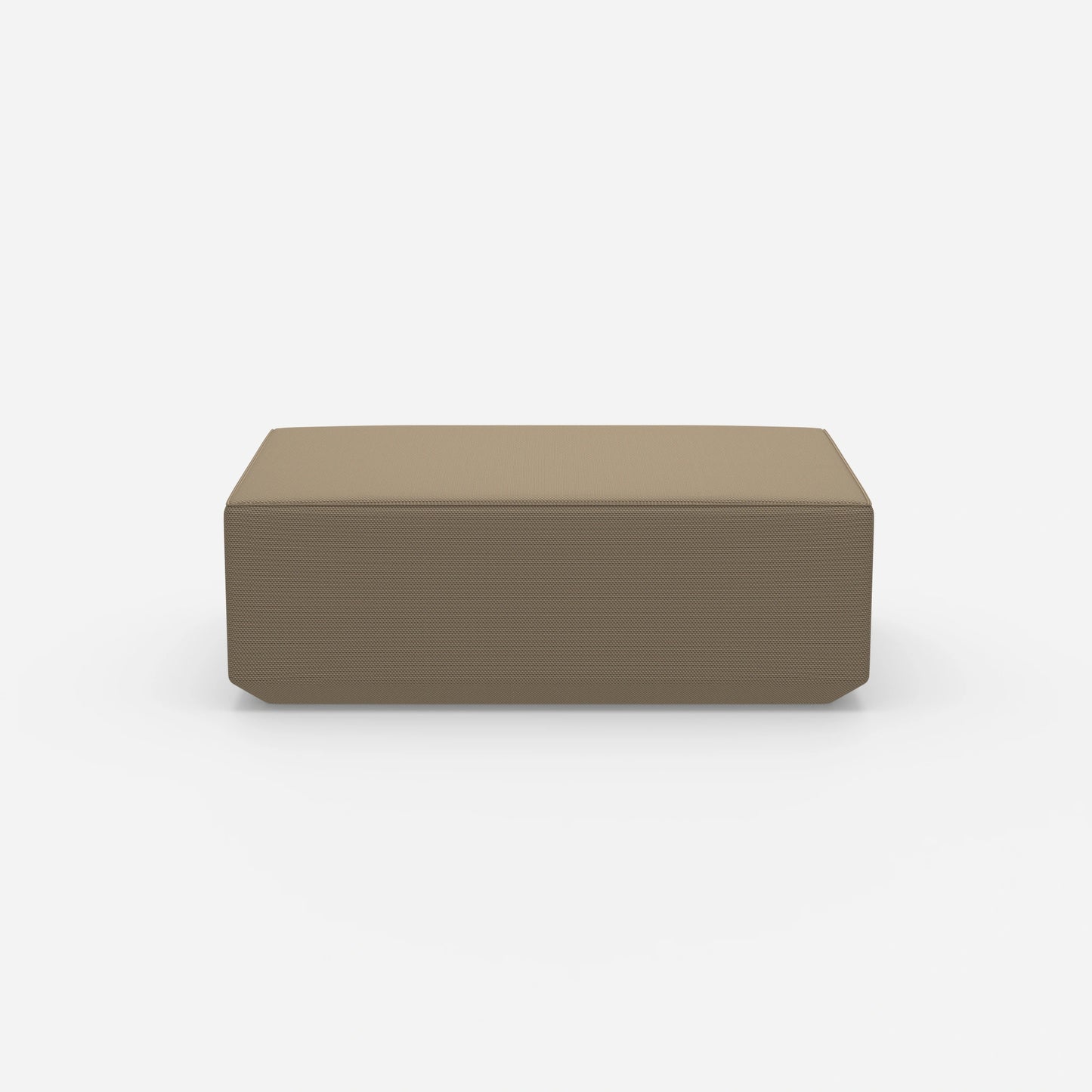 Pouf in Beige von vorne