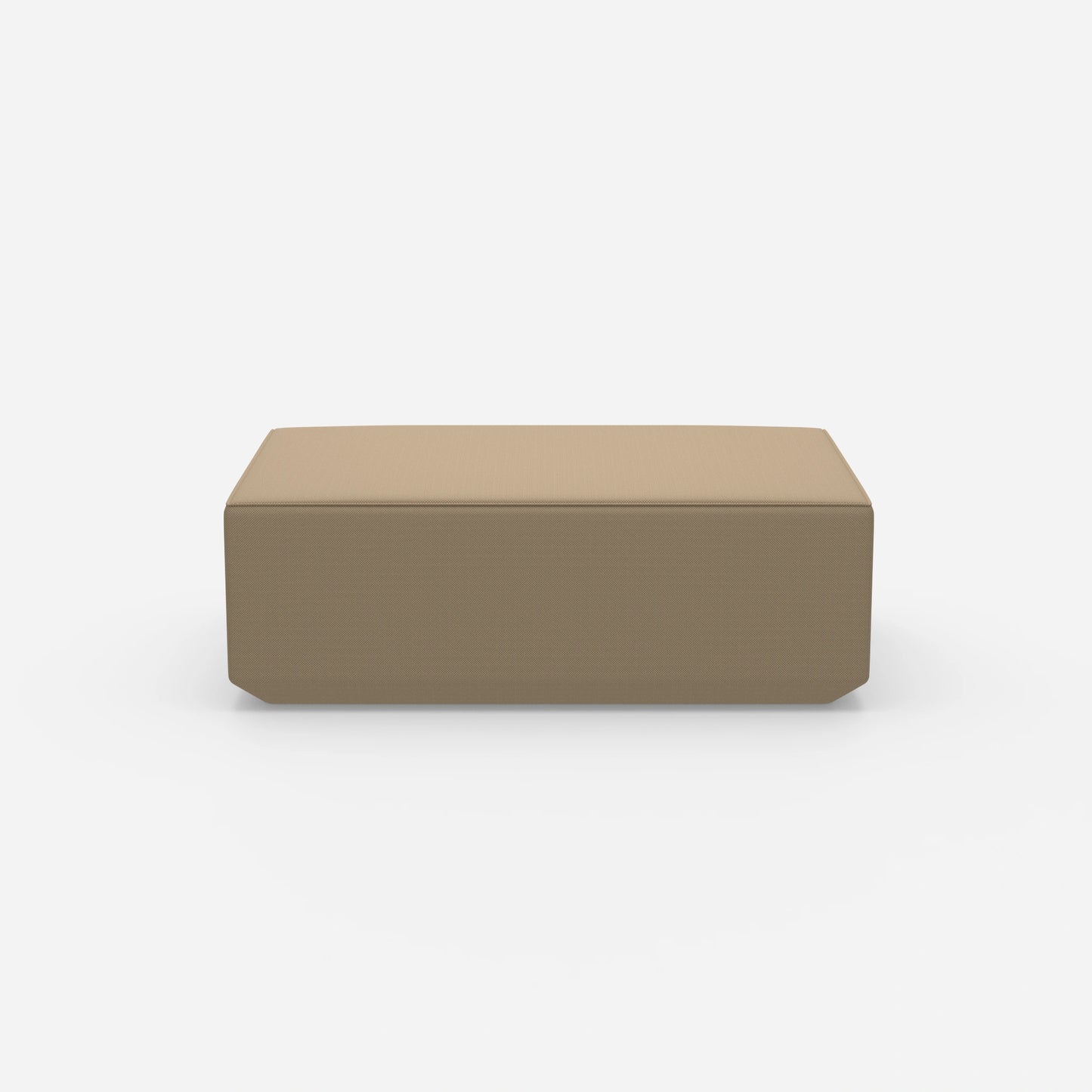 Pouf in Beige von vorne