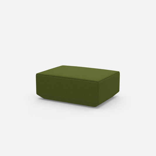 Pouf in Grün von der Seite