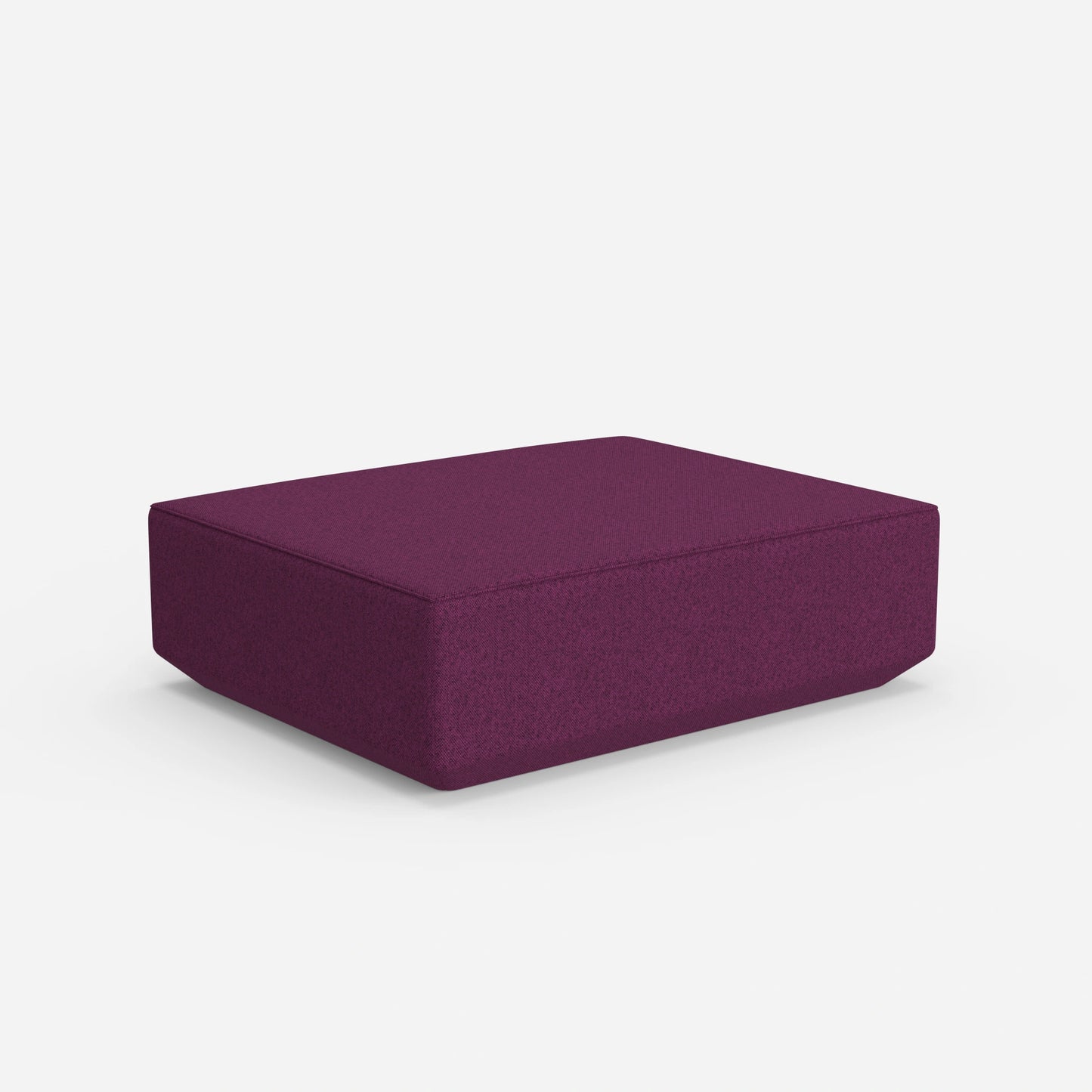 Pouf in Lila von hinten