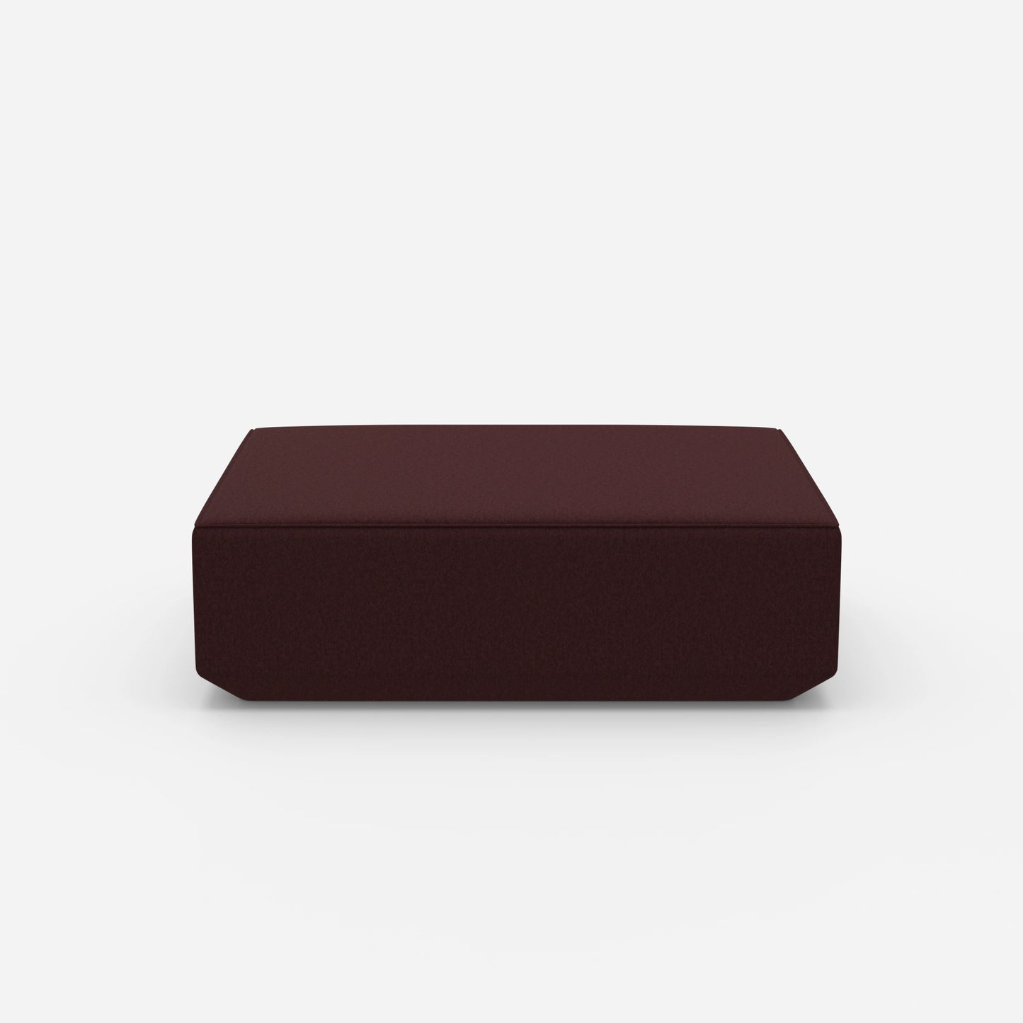 Pouf in Lila von vorne