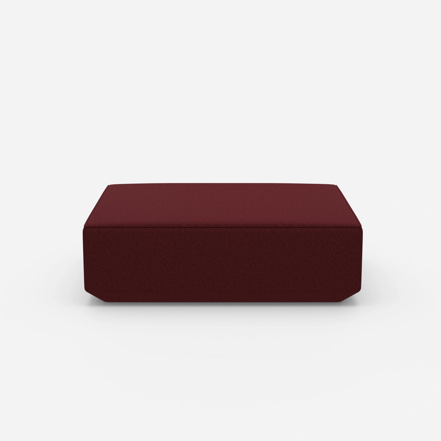 Pouf in Lila von vorne