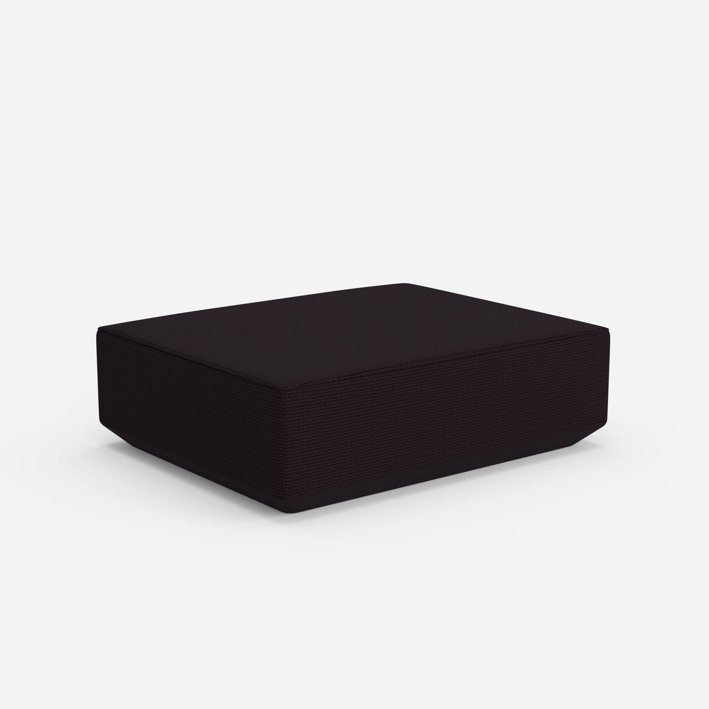 Pouf in Lila von hinten