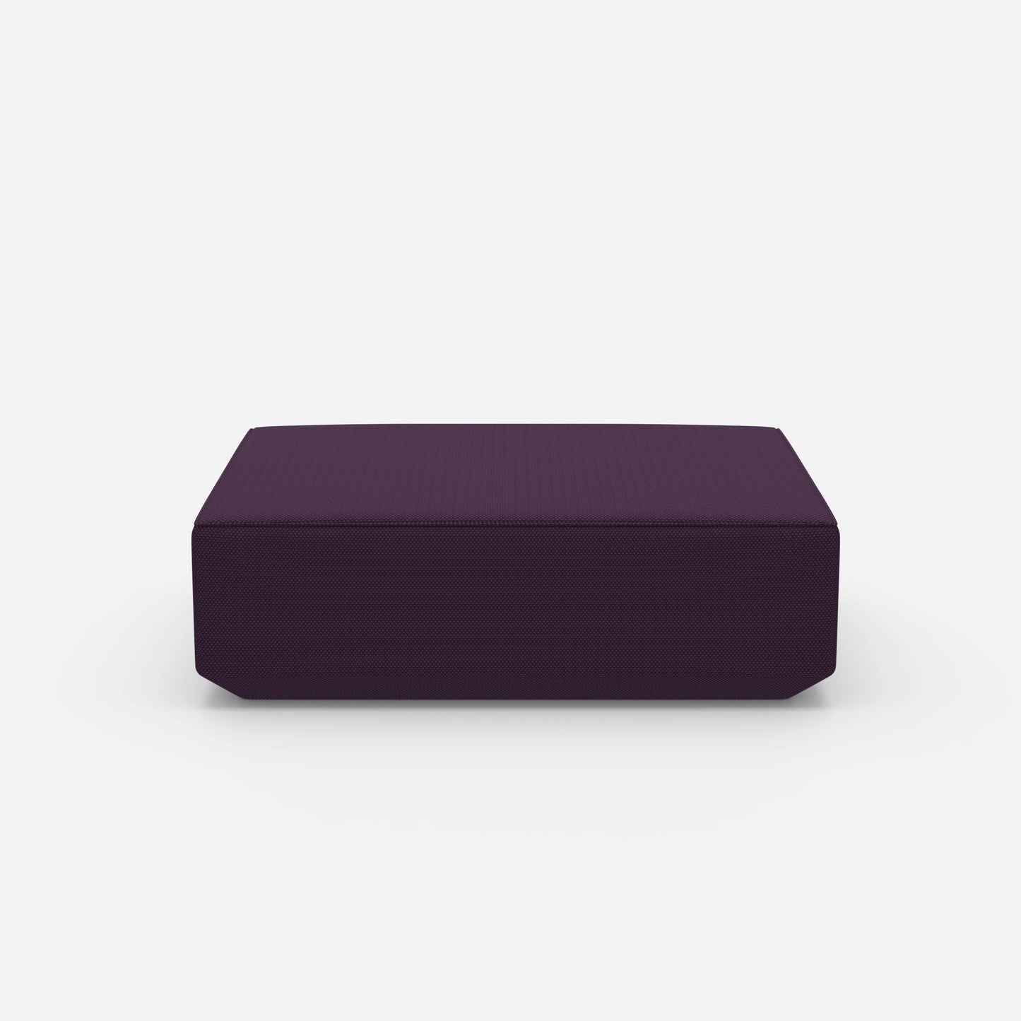 Pouf in Lila von vorne