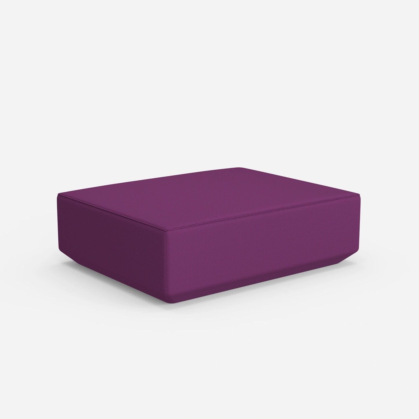 Pouf in Lila von hinten