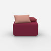 Pouf in Rosa von vorne