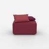 Pouf in Rosa von vorne