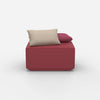 Pouf in Rosa von vorne