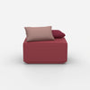 Pouf in Rosa von vorne