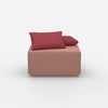 Pouf in Rosa von vorne