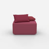 Pouf in Rosa von vorne