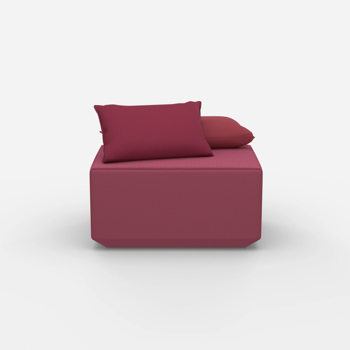 Pouf in Rosa von vorne