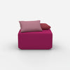 Pouf in Rosa von vorne