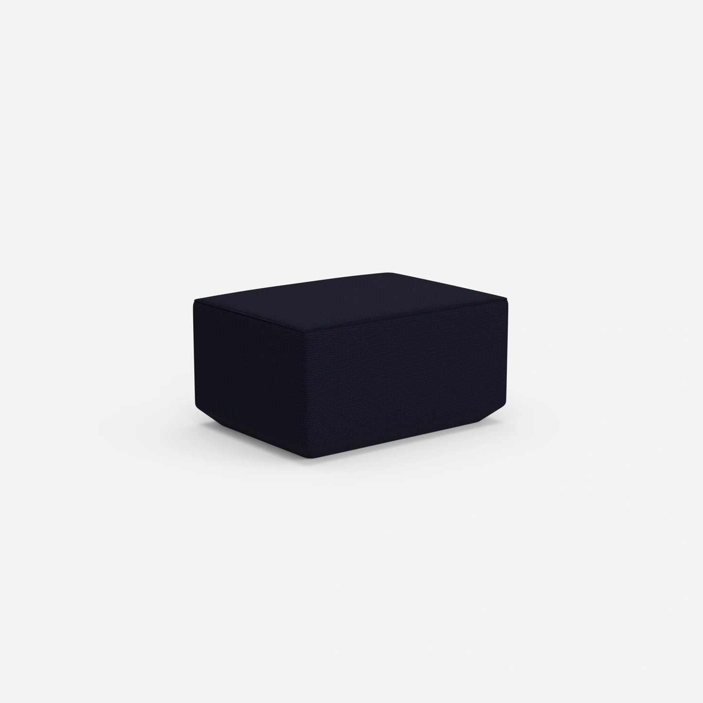 Pouf mit 41 cm Höhe von hinten