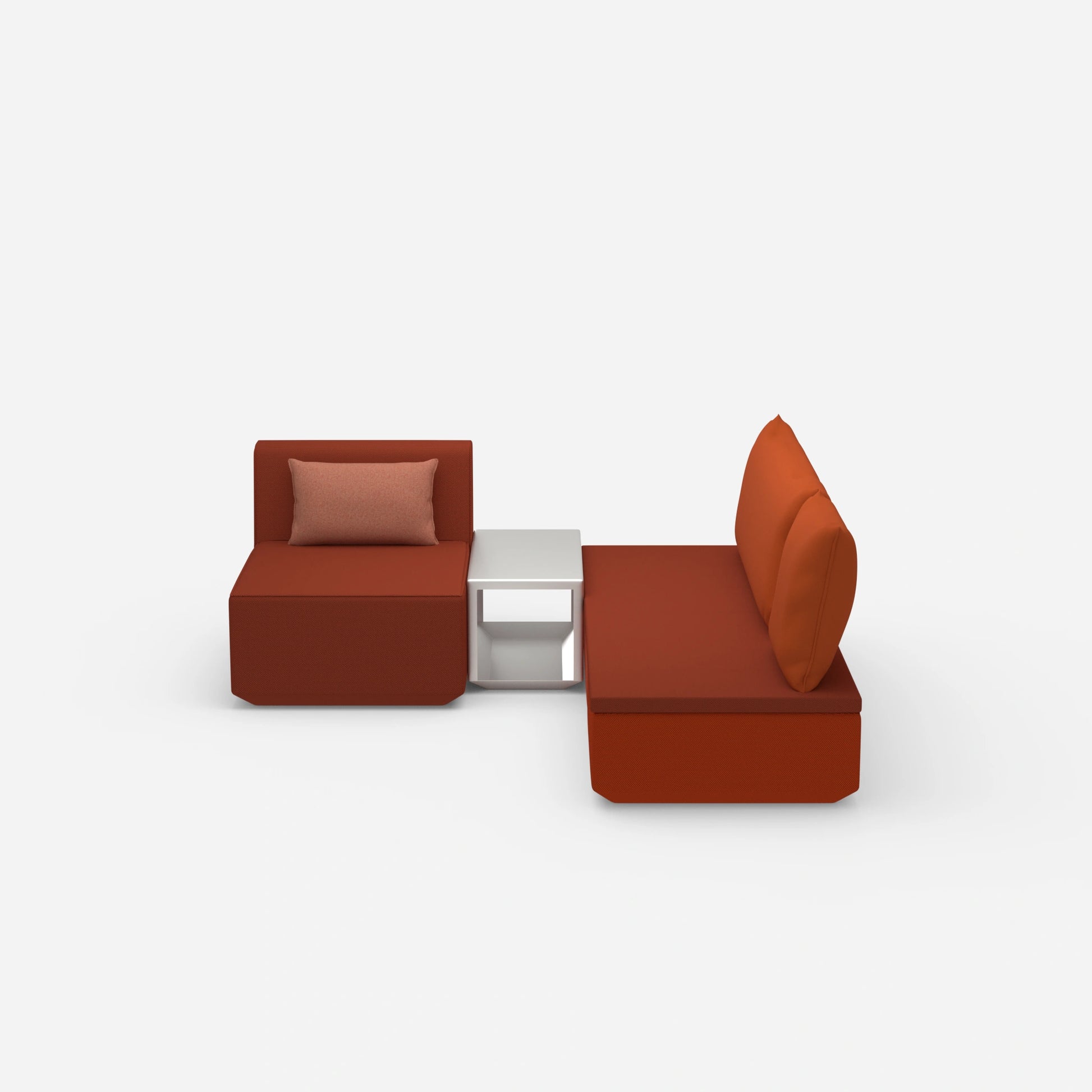 Pouf mit Topper von vorne