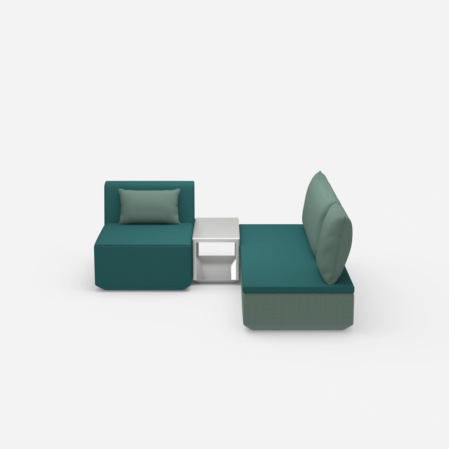 Pouf mit Topper von vorne
