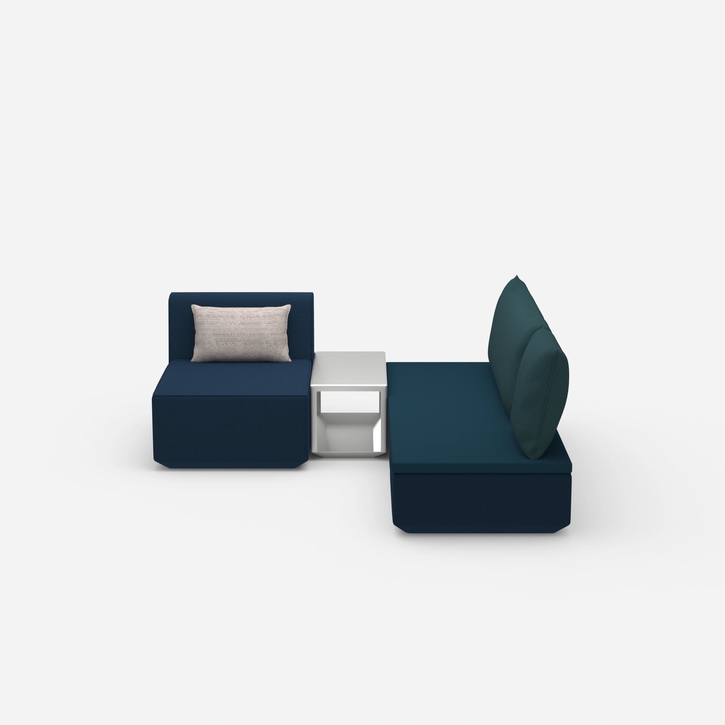 Pouf mit Topper von vorne