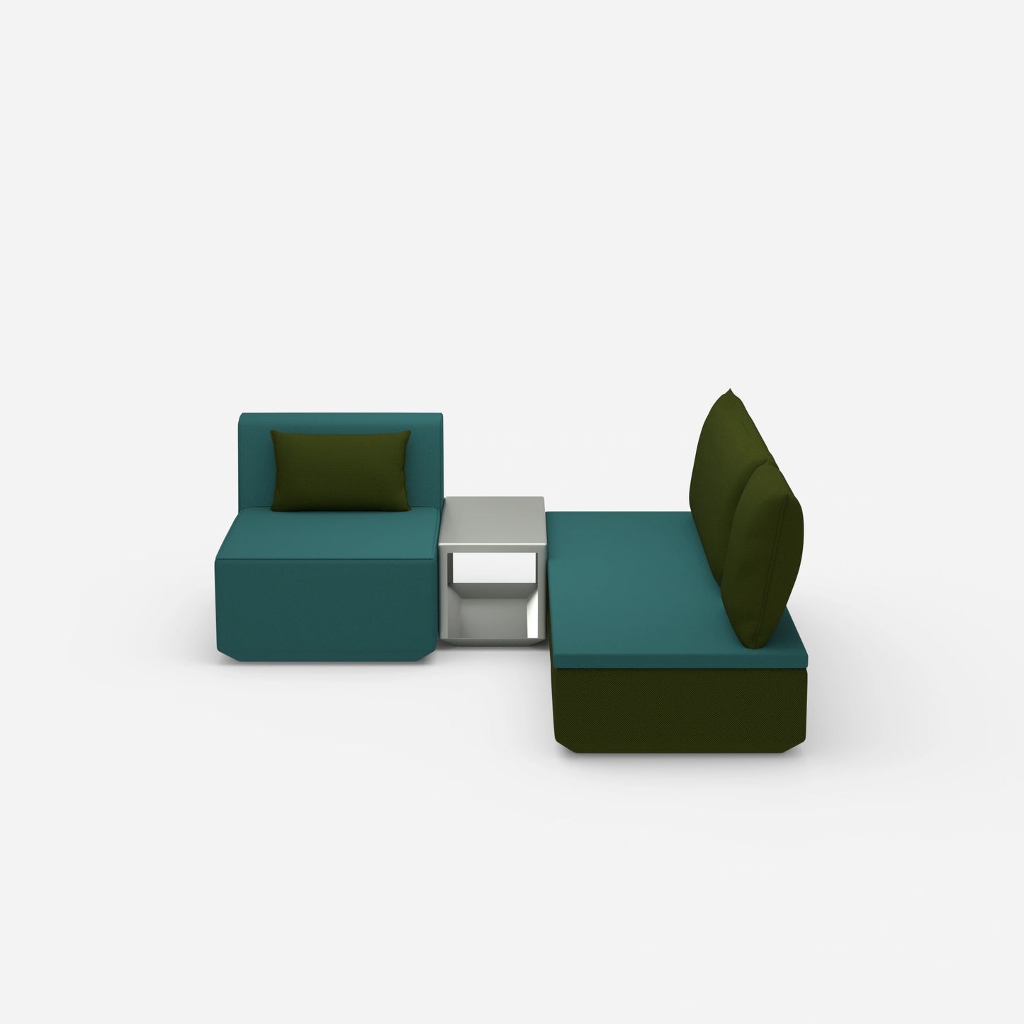 Pouf mit Topper von vorne